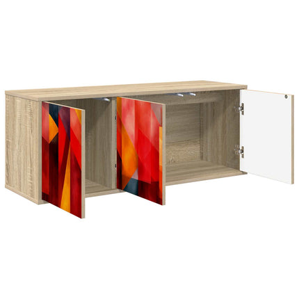 Väggmonterad TV-skåp HEESCH 102 x 33 x 40 cm Sonoma-ek