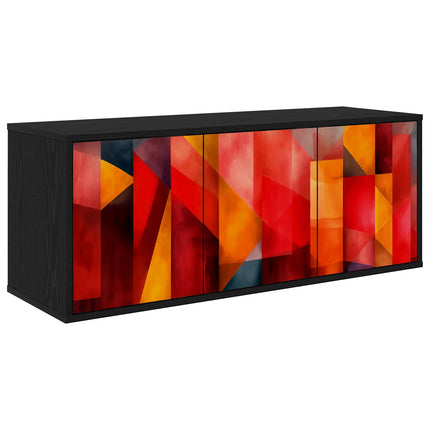 Väggmonterad TV-skåp HEESCH 102 x 33 x 40 cm Svart ek