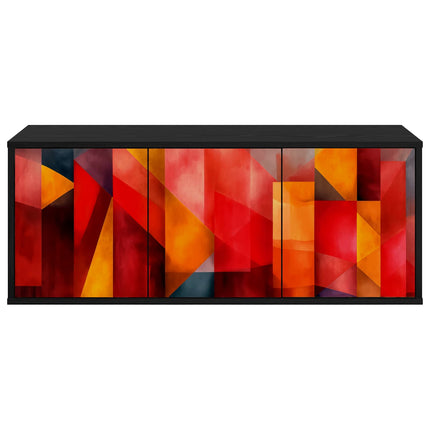 Väggmonterad TV-skåp HEESCH 102 x 33 x 40 cm Svart ek