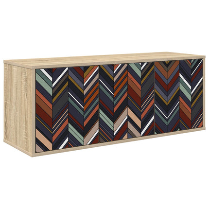 Väggmonterad TV-skåp OMMEN 102 x 33 x 40 cm Sonoma-ek