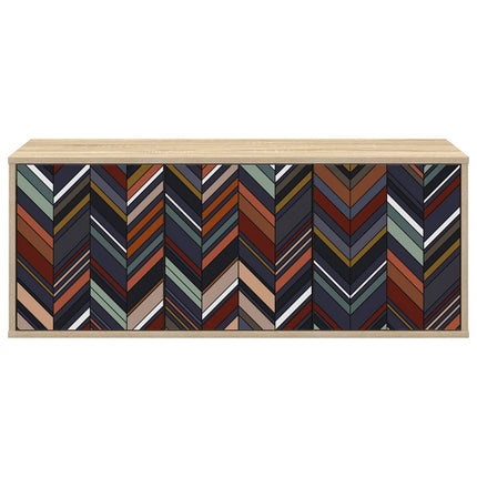 Väggmonterad TV-skåp OMMEN 102 x 33 x 40 cm Sonoma-ek