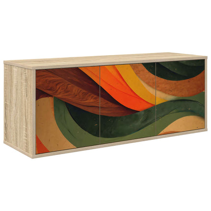 Väggmonterad TV-skåp BONN 102 x 33 x 40 cm Sonoma-ek