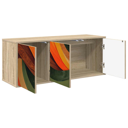 Väggmonterad TV-skåp BONN 102 x 33 x 40 cm Sonoma-ek