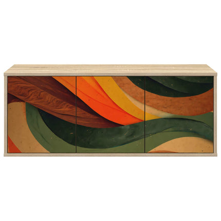 Väggmonterad TV-skåp BONN 102 x 33 x 40 cm Sonoma-ek