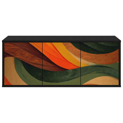 Väggmonterad TV-skåp BONN 102 x 33 x 40 cm Svart ek