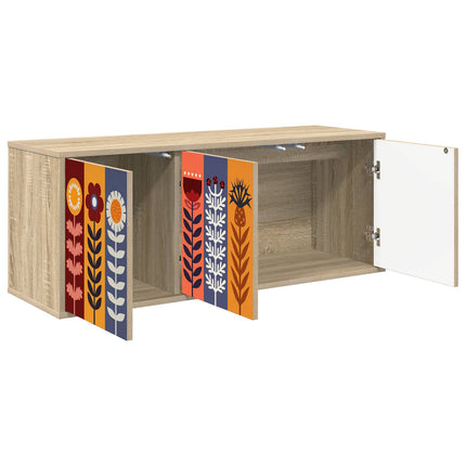 Väggmonterad TV-skåp ESSEN 102 x 33 x 40 cm Sonoma-ek