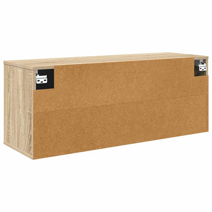 Väggmonterad TV-skåp ESSEN 102 x 33 x 40 cm Sonoma-ek