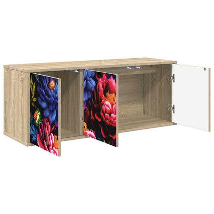 Väggmonterad TV-skåp KIEL 102 x 33 x 40 cm Sonoma-ek