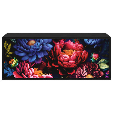 Väggmonterad TV-skåp KIEL 102 x 33 x 40 cm Svart ek