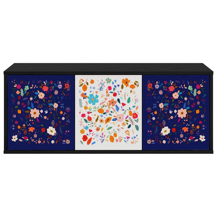 Väggmonterad TV-skåp MAINZ 102 x 33 x 40 cm Svart ek