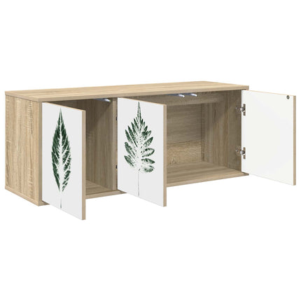 Väggmonterad TV-skåp HANAU 102 x 33 x 40 cm Sonoma-ek