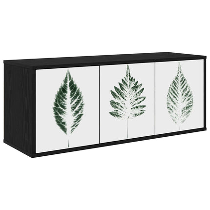 Väggmonterad TV-skåp HANAU 102 x 33 x 40 cm Svart ek