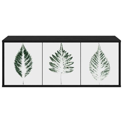 Väggmonterad TV-skåp HANAU 102 x 33 x 40 cm Svart ek