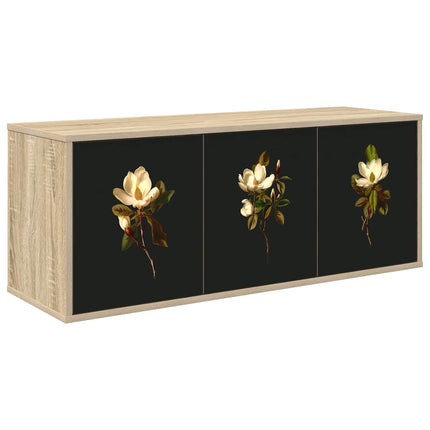 Väggmonterad TV-skåp BREMEN 102 x 33 x 40 cm Sonoma-ek