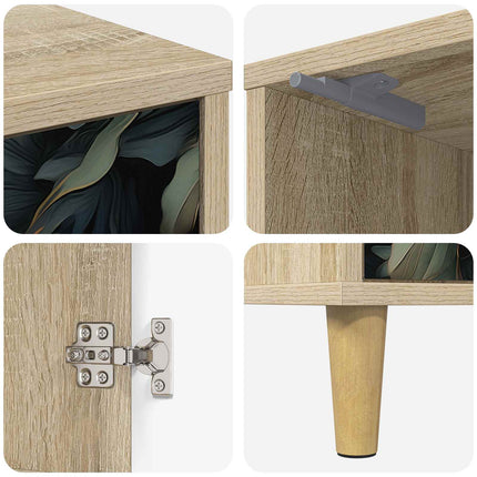 Nattduksbord LOCHEM 2 st Sonoma-ek 36 x 33 x 50 cm
