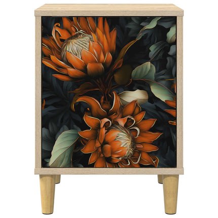 Nattduksbord LOCHEM 2 st Sonoma-ek 36 x 33 x 50 cm