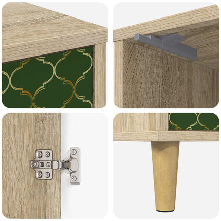 Nattduksbord GELEEN 2 st Sonoma-ek 36 x 33 x 50 cm