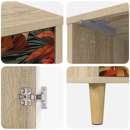 Nattduksbord GENNEP 2 st Sonoma-ek 36 x 33 x 50 cm