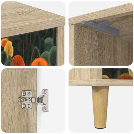 Nattduksbord ZAANDAM 2 st Sonoma-ek 36 x 33 x 50 cm