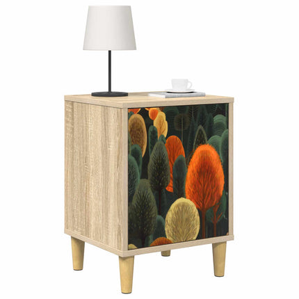 Nattduksbord ZAANDAM 2 st Sonoma-ek 36 x 33 x 50 cm