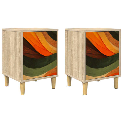 Nattduksbord BONN 2 st Sonoma-ek 36 x 33 x 50 cm
