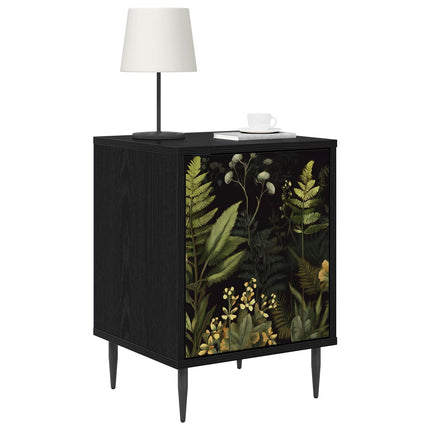 Nattduksbord RHENEN 2 st Svart ek 36 x 33 x 51 cm