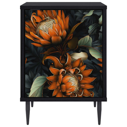Nattduksbord LOCHEM 2 st Svart ek 36 x 33 x 51 cm