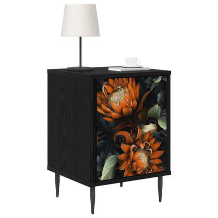 Nattduksbord LOCHEM 2 st Svart ek 36 x 33 x 51 cm