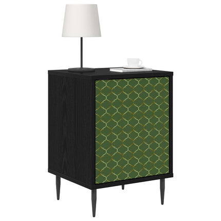 Nattduksbord GELEEN 2 st Svart ek 36 x 33 x 51 cm