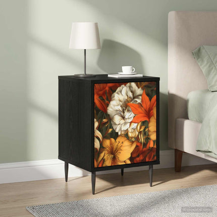 Nattduksbord GENNEP 2 st Svart ek 36 x 33 x 51 cm
