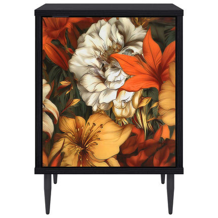 Nattduksbord GENNEP 2 st Svart ek 36 x 33 x 51 cm