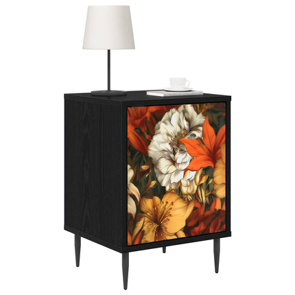 Nattduksbord GENNEP 2 st Svart ek 36 x 33 x 51 cm