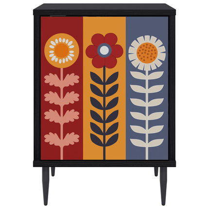 Nattduksbord ESSEN 2 st Svart ek 36 x 33 x 51 cm