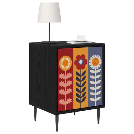 Nattduksbord ESSEN 2 st Svart ek 36 x 33 x 51 cm