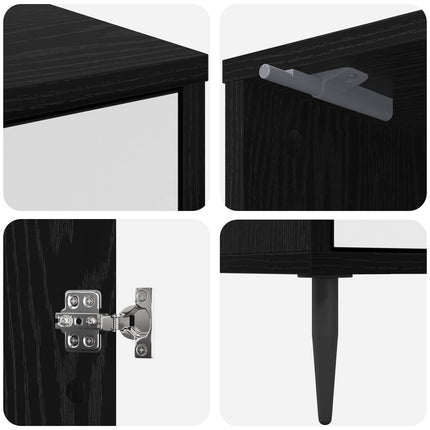 Nattduksbord HANAU 2 st Svart ek 36 x 33 x 51 cm