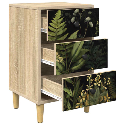 Nattduksbord RHENEN 2 st Sonoma-ek 36 x 33 x 60 cm