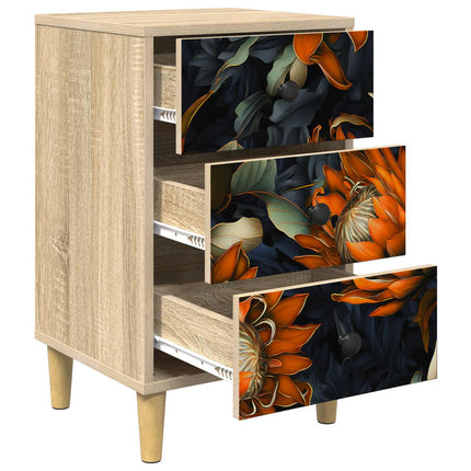 Nattduksbord LOCHEM 2 st Sonoma-ek 36 x 33 x 60 cm