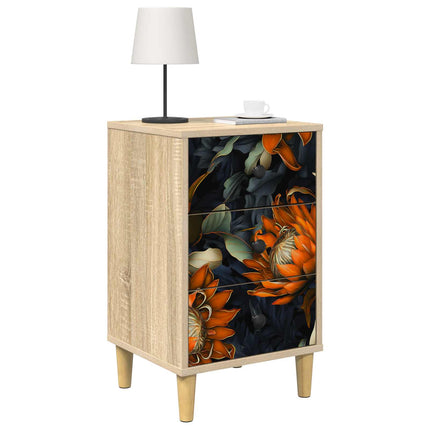 Nattduksbord LOCHEM 2 st Sonoma-ek 36 x 33 x 60 cm