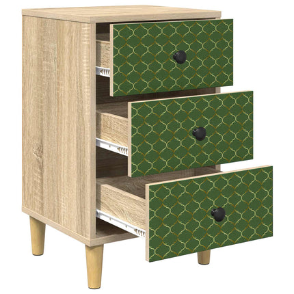 Nattduksbord GELEEN 2 st Sonoma-ek 36 x 33 x 60 cm