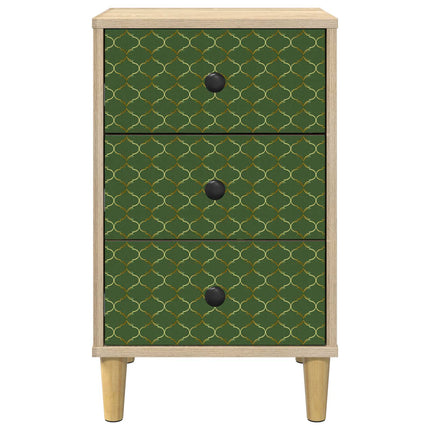 Nattduksbord GELEEN 2 st Sonoma-ek 36 x 33 x 60 cm