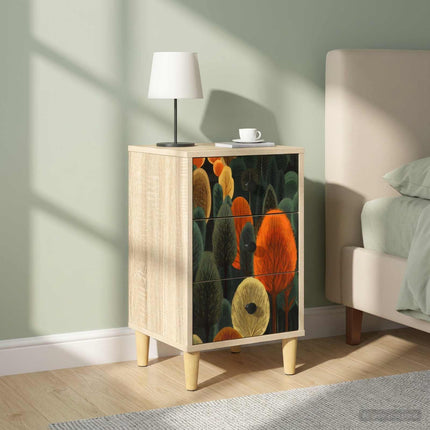 Nattduksbord ZAANDAM 2 st Sonoma-ek 36 x 33 x 60 cm