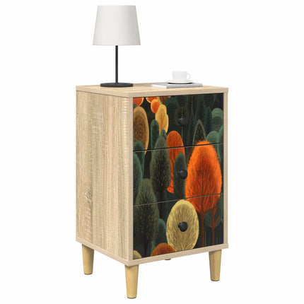 Nattduksbord ZAANDAM 2 st Sonoma-ek 36 x 33 x 60 cm