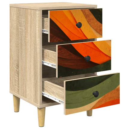 Nattduksbord BONN 2 st Sonoma-ek 36 x 33 x 60 cm