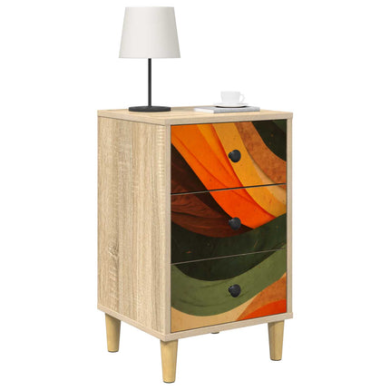 Nattduksbord BONN 2 st Sonoma-ek 36 x 33 x 60 cm