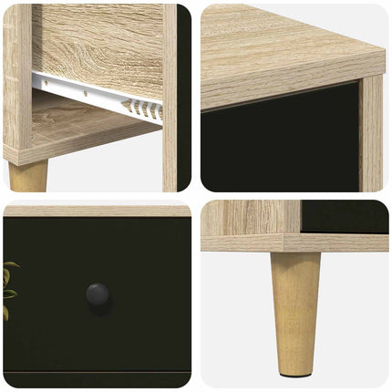 Nattduksbord BREMEN 2 st Sonoma-ek 36 x 33 x 60 cm