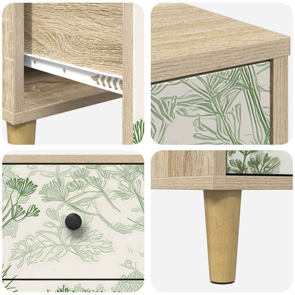 Nattduksbord GOTHA 2 st Sonoma-ek 36 x 33 x 60 cm