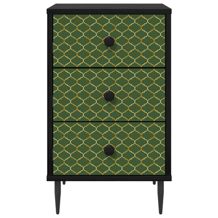 Nattduksbord GELEEN 2 st Svart ek 36 x 33 x 61 cm