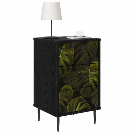 Nattduksbord ELBURG 2 st Svart ek 36 x 33 x 61 cm