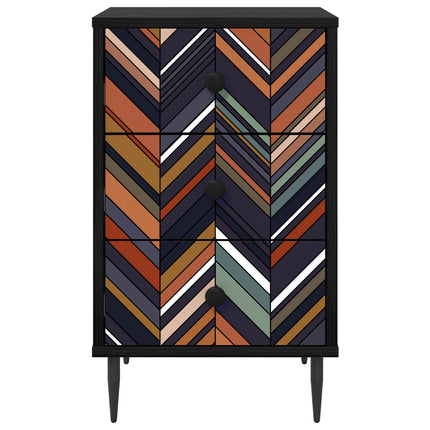 Nattduksbord OMMEN 2 st Svart ek 36 x 33 x 61 cm