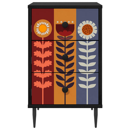 Nattduksbord ESSEN 2 st Svart ek 36 x 33 x 61 cm